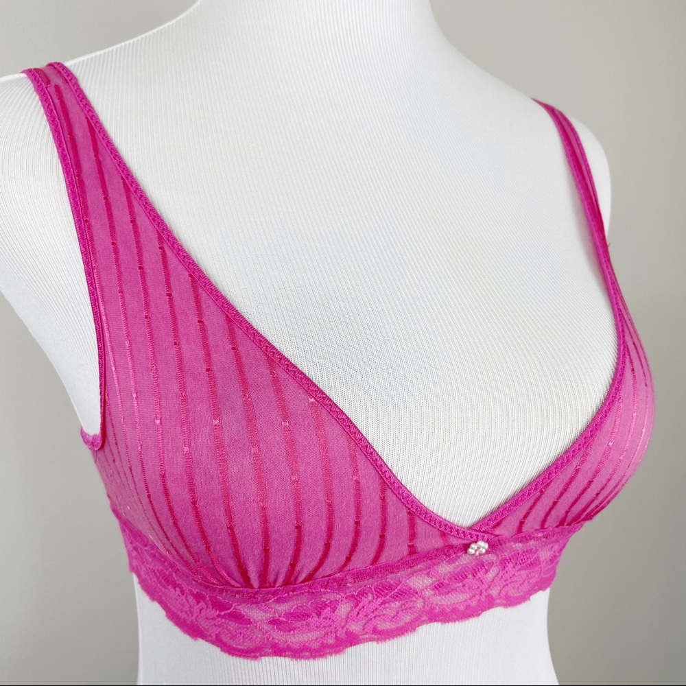 Vintage Christian Dior Intimates Striped Bralette